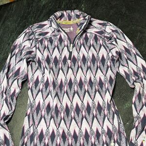 Smartwool Merino Wool Diamond Pattern Half-Zip Pullover